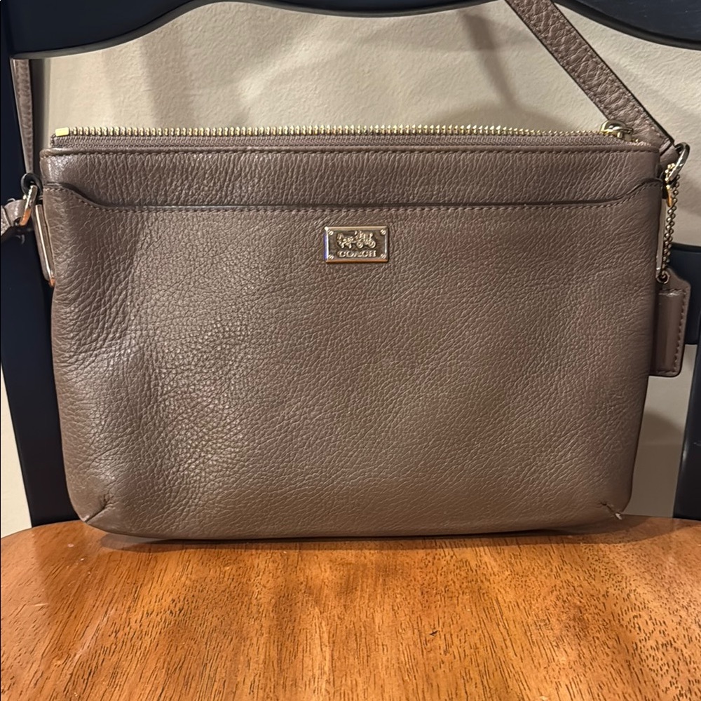 Authentic Coach Taupe Crossbody Bag